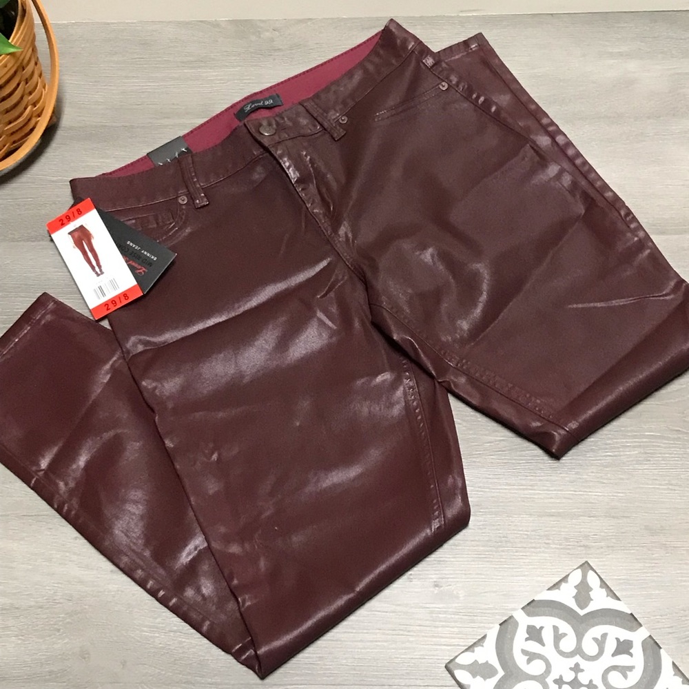 Anthro Level 99 midrise coated skinny jean